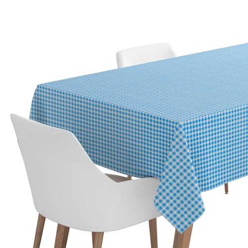 Maxi Products   Pack 4 uds (20m) Mantel Rollo Papel Vichy Azul   1,2 x 5 m   Manteles Desechables Cuadros   Mantel Mesa Exterior   Celebraciones y Eventos   Biodegradable Y RECICLABLE
