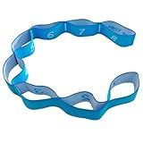 GIMIRO Fascia elastica in gomma per fitness, fascia di resistenza segmentata per yoga, pilates, danza, nastro di stretching, nastro di riabilitazione (Blu 8 anelli)