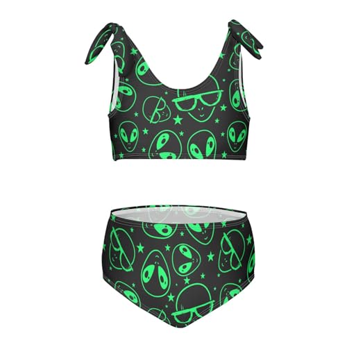 Wusikd Alien Girls Swimsuits Two Piece Star Swimwear Bikini Set for for Girls Size 11-12T
