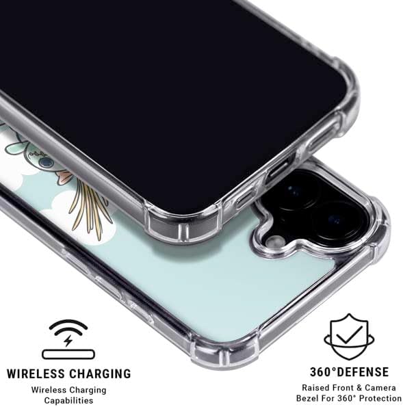 Skinit Phone Case Compatible with MagSafe iPhone 16 - Officially Licensed Disney Lilo and Stitch Stitch and Scrump Design