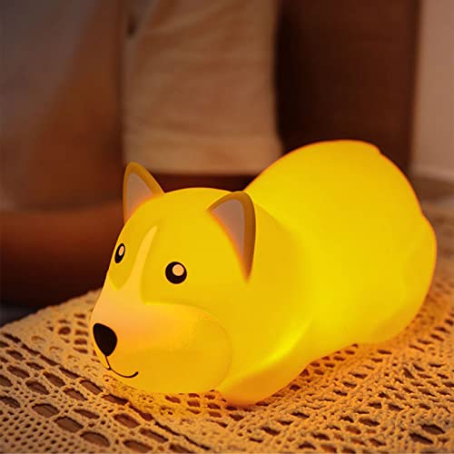 Lámpara nocturna corgi recargable de silicona miniatura 5