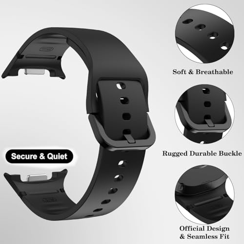 Image of VEMIGON Sport Band Compatible with Samsung Galaxy Watch 8 /8 Classic, No Gap One Click Soft Silicone Replacement Strap for Galaxy Watch 8 40mm 44mm /8 Classic 46mm