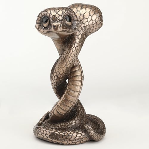 Escultura Decorativa Serpientes Enroscadas 11 cm Bronce miniatura 5