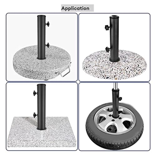 Soporte de granito para sombrilla de patio con acabados premium en acero inoxidable 4