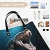 FekiLoot Gulper Eel Tote Bag for Women Reusable Leather Handbag Buckle Tote Bags Grocery Bags Shoulder Bag #5