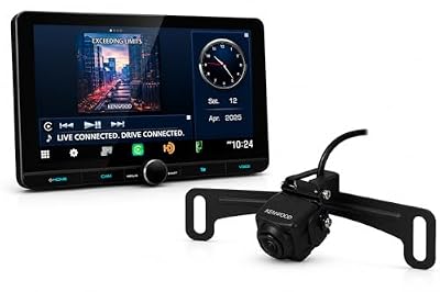 KENWOOD DMX1038S 10.1” Touchscreen Car Stereo Radio – Double DIN Bluetooth Receiver | Plus KENWOOD CMOS-230LP Universal Backup Camera