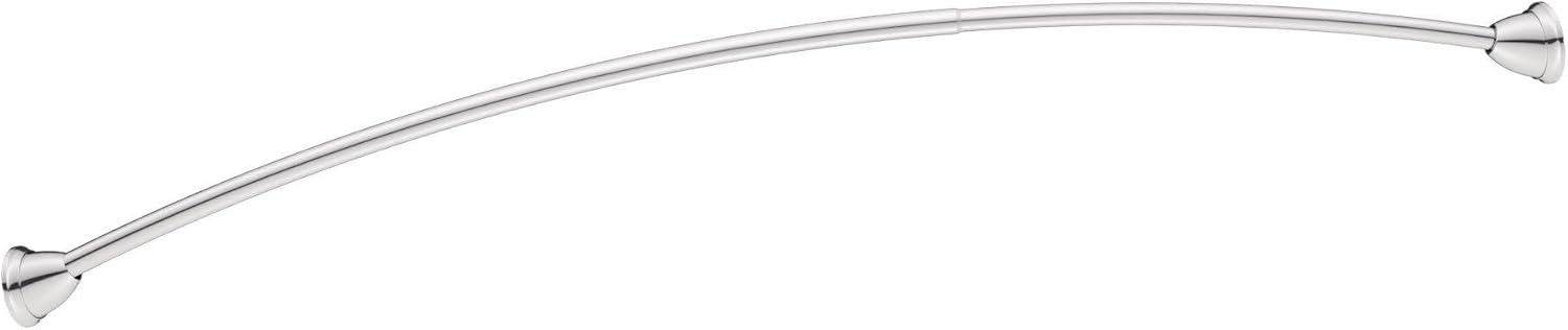 Moen MDN2170CH Magnetix 60-inch Curved Adjustable Single Shower Curtain Rod, Chrome