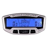 Fahrrad-Kilometerzähler Wasserdichtes verkabeltes Fahrrad-Stoppuhr-LCD-Display für Fahrrad-Geschwindigkeitsmesser für Rennrad-Zubehör Kinder Fahrradklingel Mädchen (A, One Size)