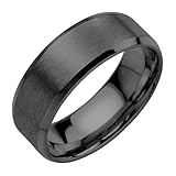 555Jewelry Anillos de acero inoxidable para mujeres y hombres, alianza de boda mate cepillada o altamente pulida, anillo de boda para hombre, anillo liso para hombre, talla 7.5-12 de EE. UU, Acero