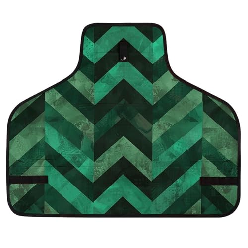 Delantal de trabajo verde esmeralda con 8 bolsillos ajustables miniatura 1