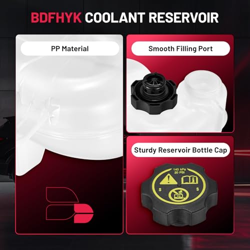 Image of BDFHYK Engine Coolant Expansion Reservoir Overflow Tank Compatible with Chevy Spark 2016 2017 2018 2019 2020 2021 2022 1.4L l4 Replace 94511521