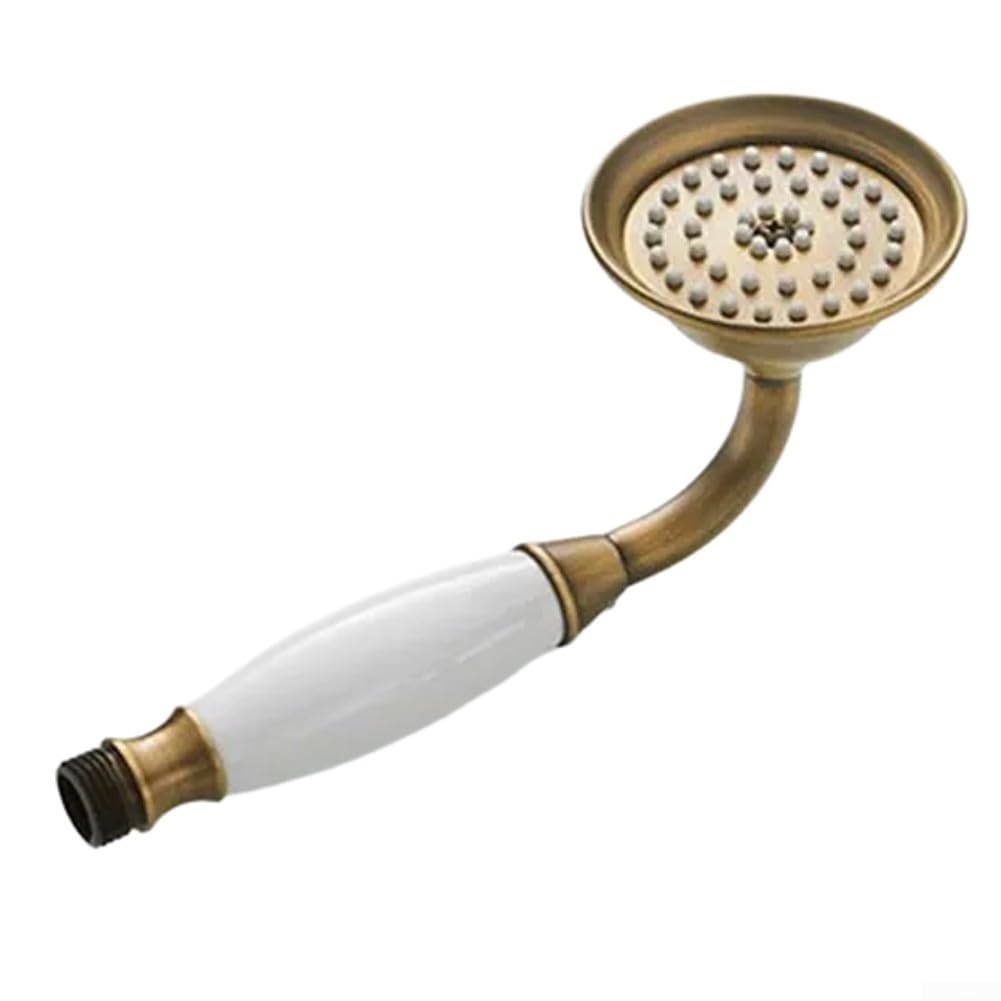 Antyczna ręczna głowica prysznicowa ze stali nierdzewnej - retro spray prysznicowy w stylu telefonu złote i czarne chromowane wykończenie idealna do łazienek vintage i luksusowych pryszniców