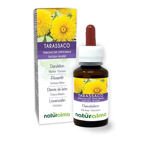 Diente de león (Taraxacum officinale) raíces y hojas Tintura Madre sin alcohol Naturalma - Extracto líquido gotas 60 ml - Complemento alimenticio - Vegano