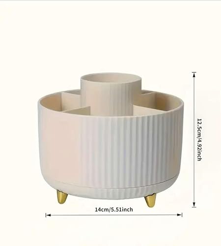 Miniatura 3 de Portalápices de escritorio  5 ranuras 360 grados giratorio organizador de bolígrafos de escritorio para almacenamiento de escritorio, suministros de