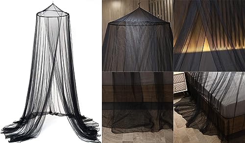 image for Comtelek Mosquito Net Bed Canopy for Girls,King Canopy Bed Curtains Fu