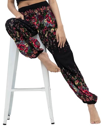 B Bangkok Pants Women's Harem Pants Women Boho Clothes Hippie Pants Yoga Pants with Pocket for Women Harem