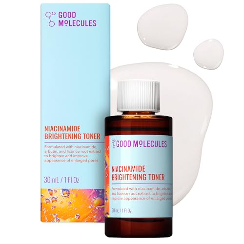 Good Molecules Niacinamide Brightening Toner - Toner for Face with Niacinamide and Arbutin for Skin Tone Balancing- Pore Minimizer, Skin Care for Face