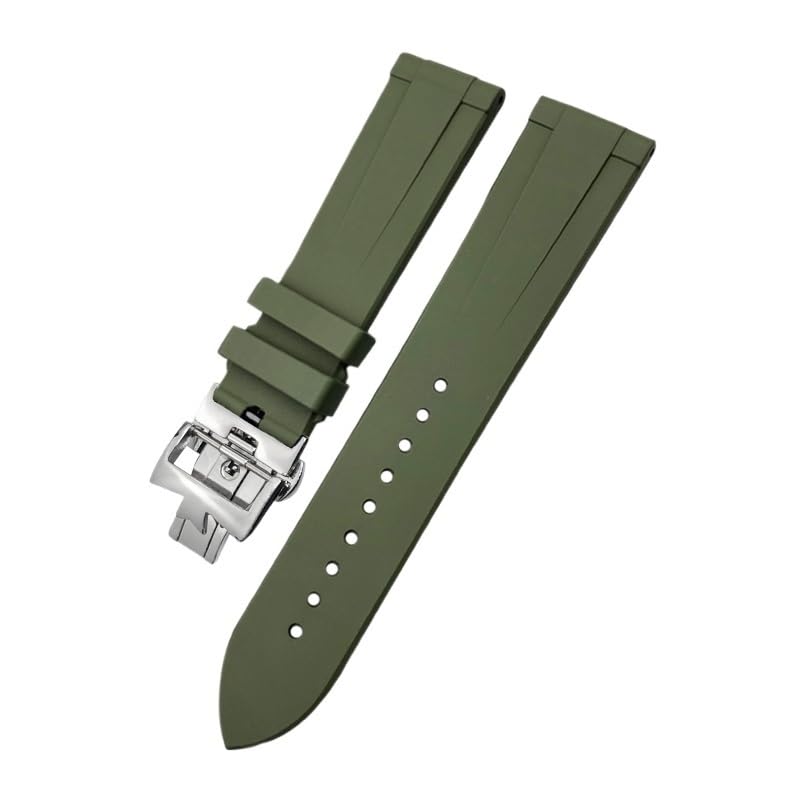 Bracelet montre élastomère fluoré premium et fermoir papillon haute précision