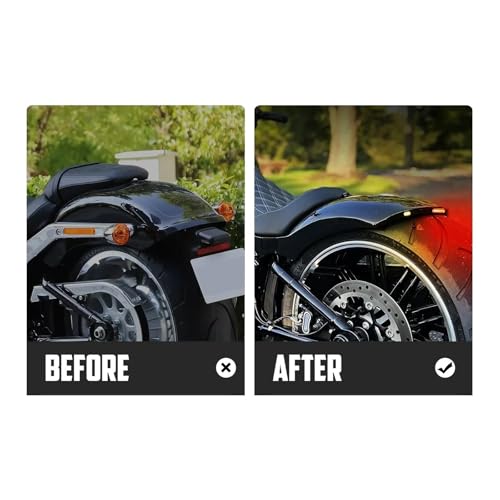 Garde-boue arrière de moto avec clignotants LED intégrés et feux stop intégrés