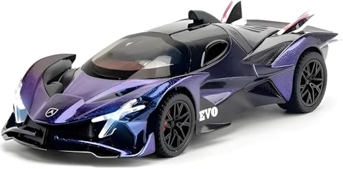 Image of Die-Cast Sports Supercar Model 1:32 Scale | Pull Back Racing Car with Openable Doors, Light & Sound | Metal Luxury Car Toy for Kids Boys 3+ Collectible Gift