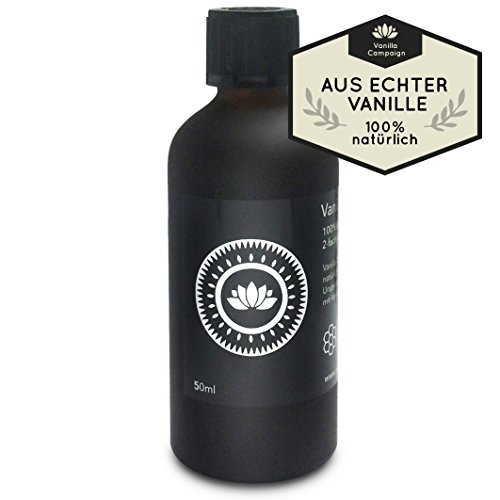Vanilla Campaign® Premium Vanille Extrakt, Ohne Zucker mit Alkohol, Aus echten Vanilleschoten, naturbelassen, vegan, fairtrade (50ml) Cover