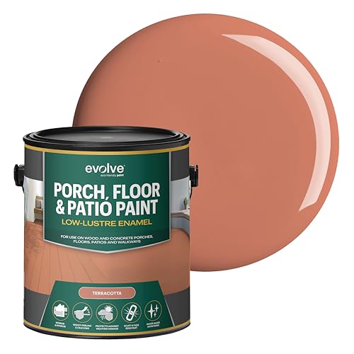 EVOLVE Porch & Floor Paint (Terracotta) 1-Gallon – Durable, Scratch-Resistant,