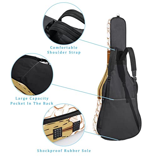 Housse pour guitare acoustique Halloween Noir et blanc 1 cm d’épaisseur Housse de protection étanche pour guitare… - Les Beatles, Paul McCartney, John Lennon, RIngo Starr, George Harrison Housse pour guitare acoustique Halloween Noir et blanc 1 cm d'épaisseur Housse de protection étanche pour guitare… – Image 4