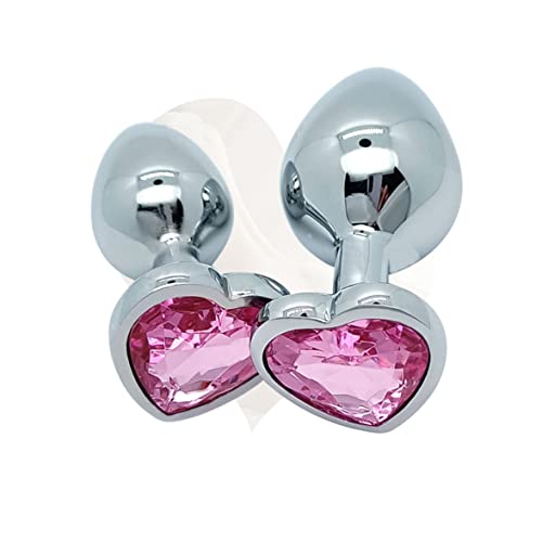 Juego de 2 piezas para hombres y mujeres juguetones, herramienta de masaje de metal de acero inoxidable rosa, práctica de postura, paquete privado, alivio del estrés, fácil de usar Cover