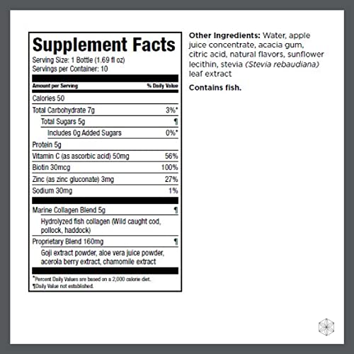 Isagenix Collagen Elixir - Collagen Drink With Marine Collagen Peptides - Liquid Collagen Shot To Support A Youthful Appearance With Vitamin C, Zinc & Biotin - 50 Ml #TOP1