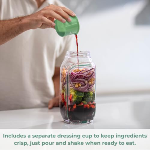 Image of Prepara Classic Harvest Pod, 6 Cups, Green | Leakproof Meal Salad Jar On The Go