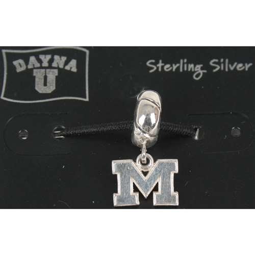 Michigan Wolverines Sterling Silver Charm Bead