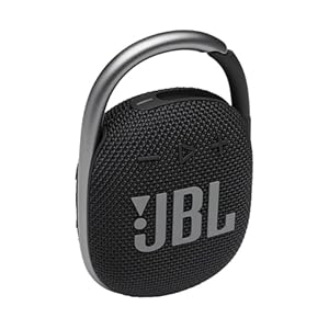 JBL Clip 4 – Portable Mini Bluetooth Speaker, big audio and punchy bass, integrated carabiner, IP67 waterproof and dustproof, 10 hours of playtime, speaker for home, outdoor and travel (Black)