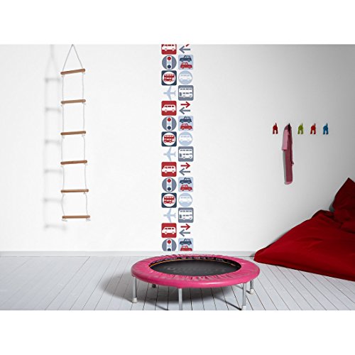 Livingwalls selbstklebendes Panel pop.up Panel 2,50 m x 0,35 m blau rot weiss 942551