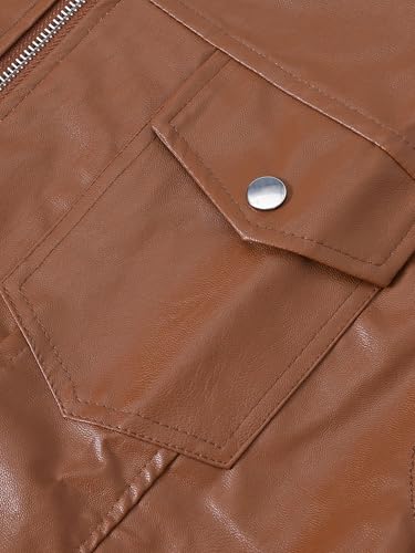 Image of Idopy Men`s Biker Motorcycle Faux Leather Vest Sleeveless Jacket