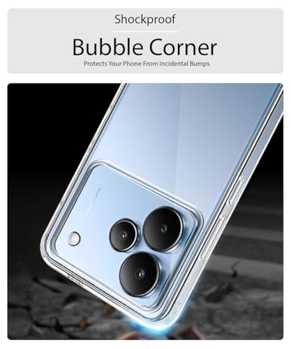 Image of WOW IMAGINE Transparent Back Cover Case for Realme P4 5G | Raised Bumps for Full Device & Camera Protection Shockproof TPU Silicone Back Case Mobile Cover - Transparent