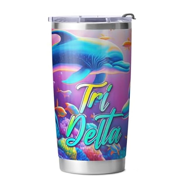 Delta Sigma Theta Sorority Paraphernalia - Official Vendor - 20 oz Stainless Steel Insulated Sublimation Tumbler - Classic