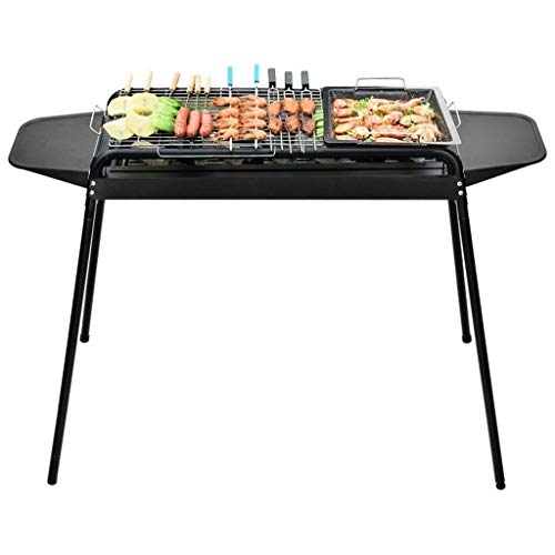 Easy Barbecues Set Barbecue Beach Camping Grillen im Freien Abnehmbarer Grill Edelstahlgrill Tragbarer Holzkohlegrill Reise-Picknick-Grill