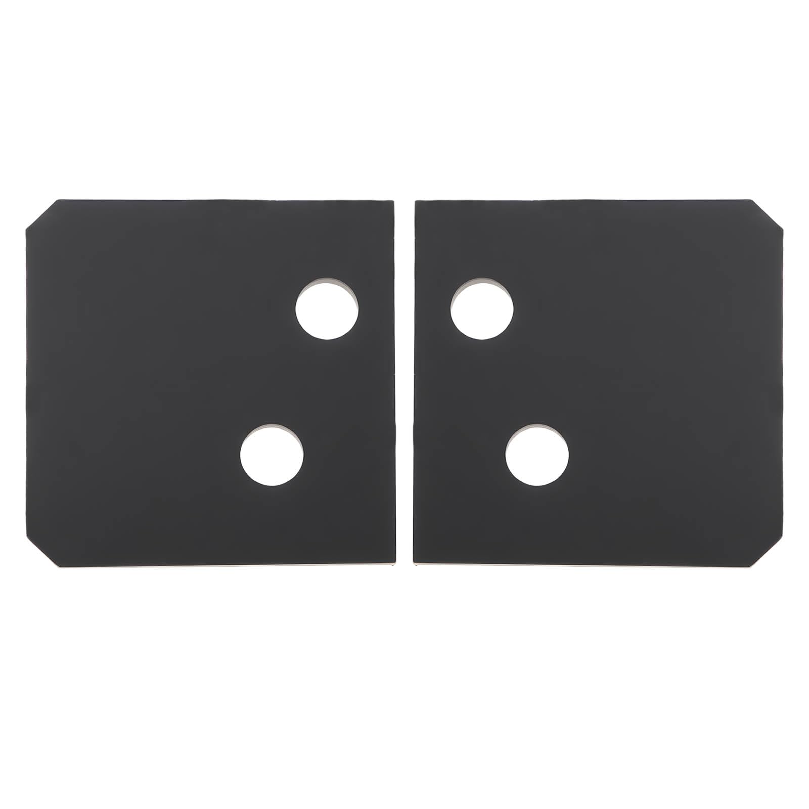 AS Axis Spindleon 1 Pair Car Rear Door Latch Repair Reinforcement Plate Stainless Steel Black Compatible with Ford Transit Custom