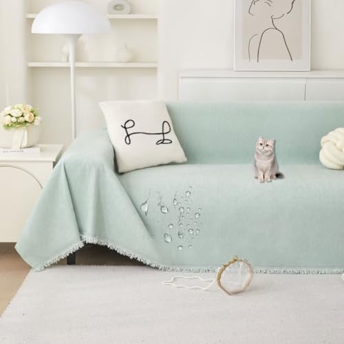 OSONA ソファーカバー 長方形 撥水加工 防水 肘付き 肘なし 犬猫対策 四季通用 ソファーベッドカバー 無地 1人2人3人掛け 大判 ソファーシーツ ストレッチ マルチクロス シンプル 爪とぎ防止 傷防止 防塵 汚れ防止 フィットタイプ ソファー保護