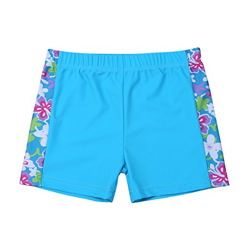Image of Kids Girls Two Piece Tankini Swimsuit Short Sleeves Floral Printed Top with Bottoms Swimwear Bathing Suit