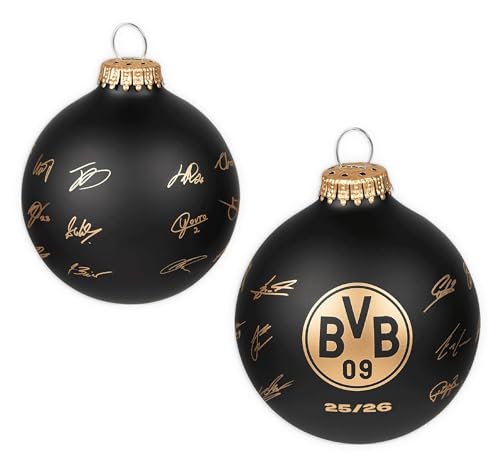 Dortmund Borussia Weihnachtskugel Signature 2025/26 schwarz-gold