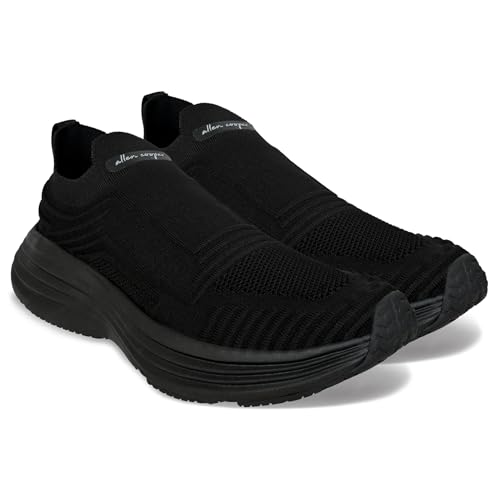 Image of Allen Cooper Training,Atheletic,Gym,Sports Comfortable Extra Max Cusion with Memory Foam Insole,Anti Skid Tech Grip Walking Shoes for Men(06202 Black /Grey-Sizes 6,7,8,9,10)