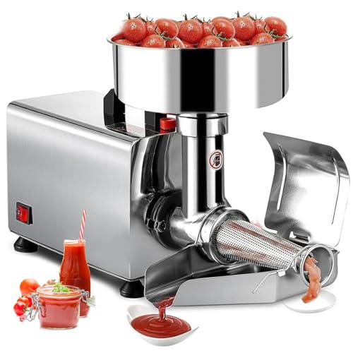 Passoire à tomates électrique et saucière inox pour presser sans effort vos fruits