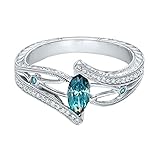 BESPORTBLE Anillos Para Mujer Anillo Plata Joyas Delicadas Para Boda y Cumpleaños