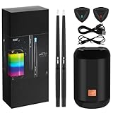 Virtual Air Drum Set,Electric Air Drum Sticks Kit,Drum Sticks & Pedals & Bluetooth Adapter Speaker,electric drum set for kids Beginners Adults (Coloured)