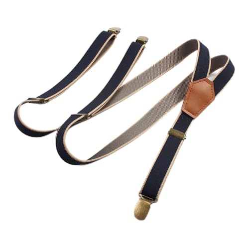 Tirantes para hombre elásticos con pinzas fuertes y bandas estrechas vintage
