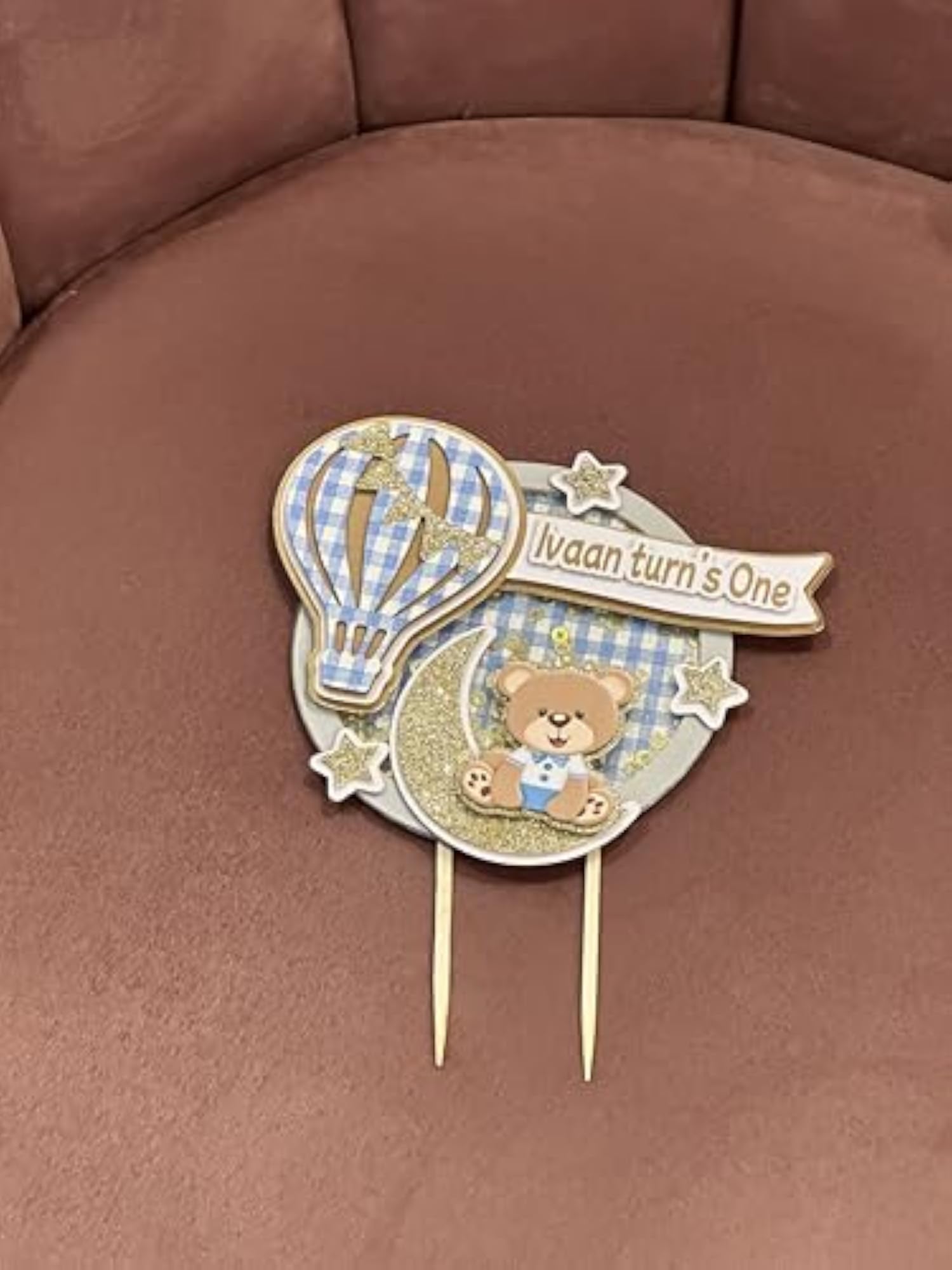 Custom Cake Topper Hot Air Balloon Theme