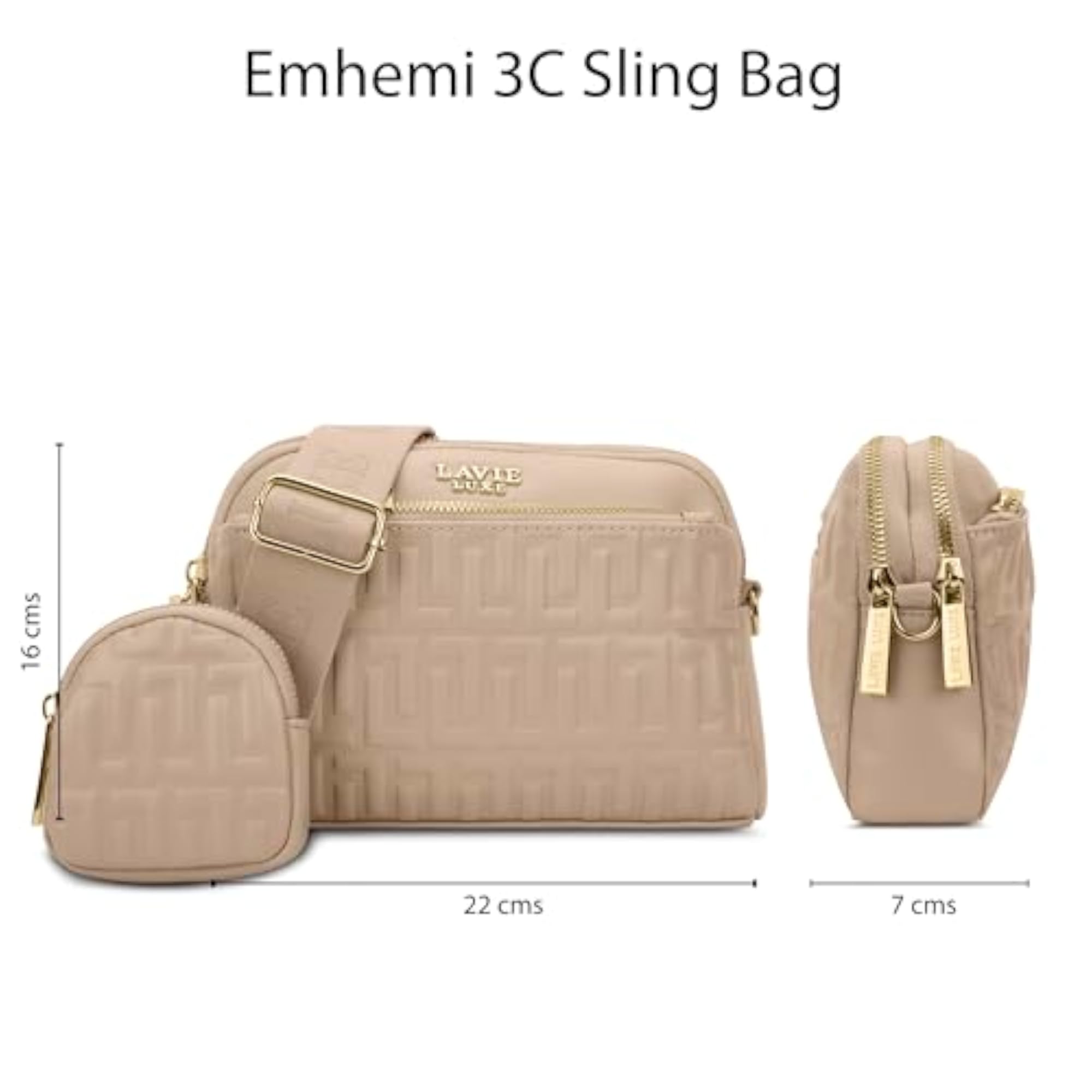 Women's Emhemi 3 Compartment Crossbody Sling Bag