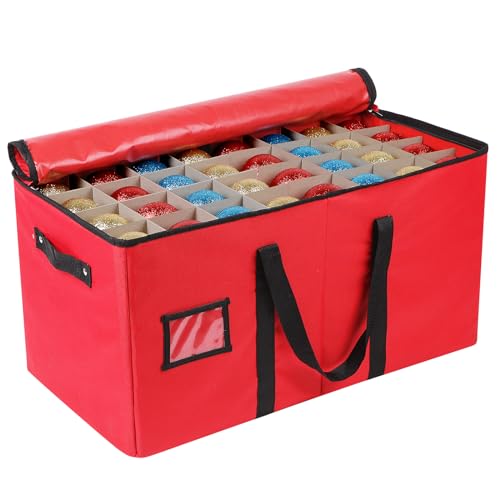 Lambada Christmas Ornament Storage Box, Durable Christmas Storage Container with