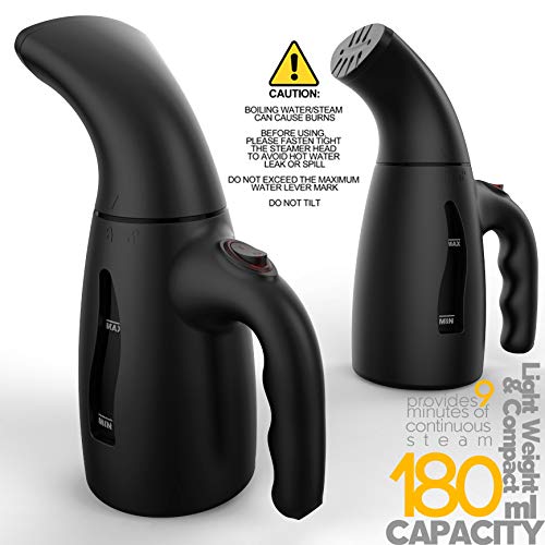 Lemontec Portable Travel Garment Steamer 180Ml Handheld Fabric Steamer Fast Heat-Up Powerful Garment Clothes Steamer With High Capacity For Home And Travel #TOP1